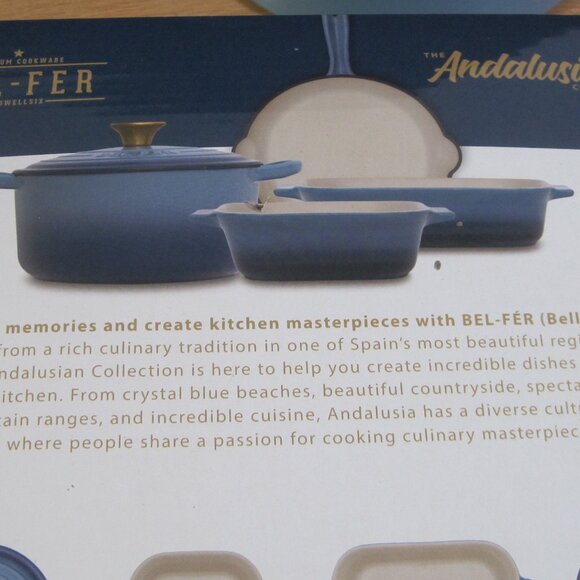 3.5 Qt. Cast Iron Casserole Dish Durable Coated Enamel Bel-Fer New in Box. - Picture 4 of 4